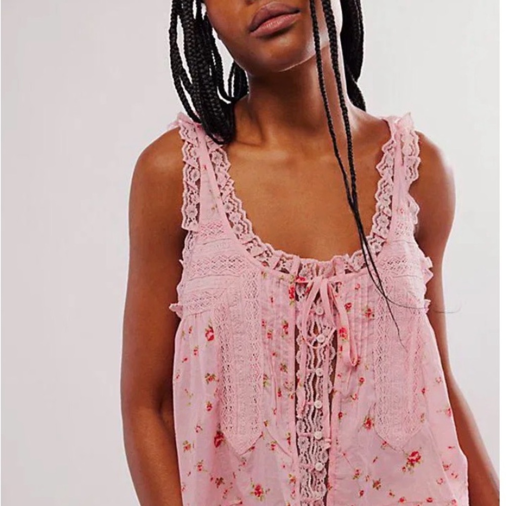 Free People Forevermore Printed Tank Size Large